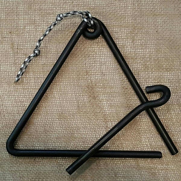 Triangle Dinner Bell Blacksmith Western Chuck Wagon Bell Farm Cowboy Ranch Rustic Forged