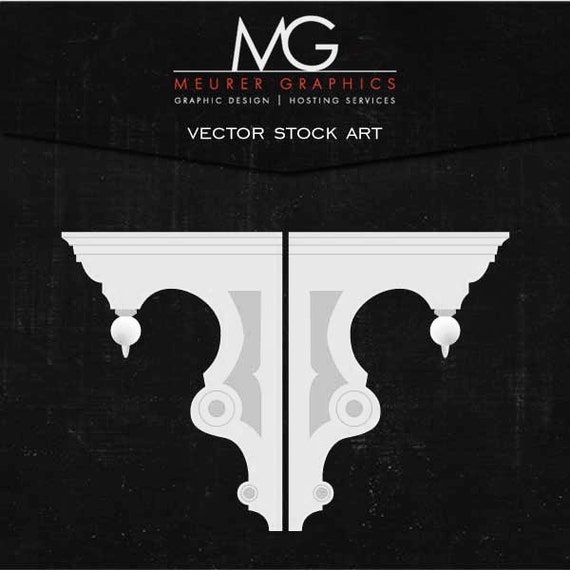 Victorian Corbel Vector Stock Art 6 Of 7 Etsy