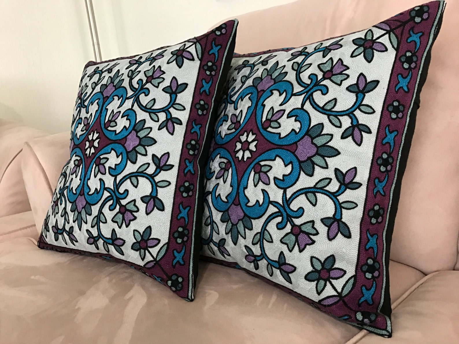 Handmade Pillow Cover Set of Two Boho Pillow Cover Etsy