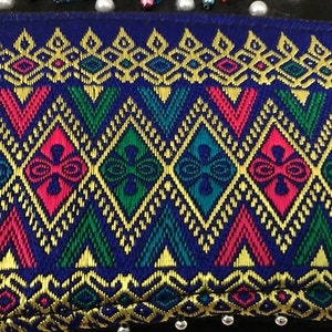 Handmade Clutch Sequins Bag Handmade Tribal Bag Handmade Cross-Stitched Bag Boho Clutch Handwoven Clutch Bag Sequins Clutch image 4