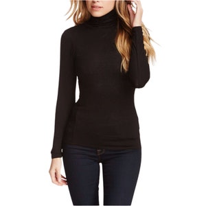 American Apparel Women's Cotton Spandex Long Sleeve Turtleneck, Black,  Small : : Clothing, Shoes & Accessories