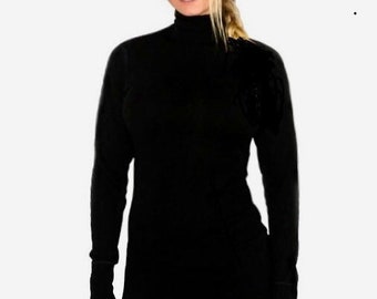 Turtleneck Top Women Cotton Turtleneck Sweater  Long Sleeves Sweatshirt Top Pullover Sweater Tunic Knit Top Blouses