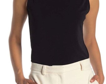 Women Sleeveless Mock Neck Top Sleeveless Knit Top Tank Top Sleeveless Sweater Shirt Tee Blouses Office Top