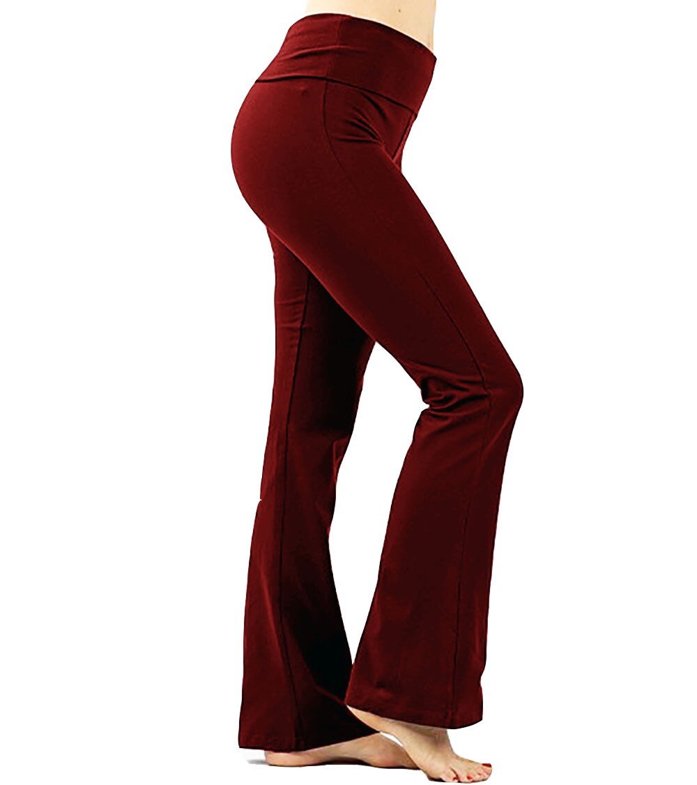 Women's High Waist Bootcut Yoga Pants flare wide leg leggings Fitness