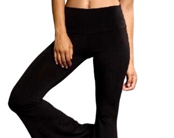 Pantalones de campana para mujer, pantalones palazzo, pantalones acampanados con corte de bota, leggings de yoga, pantalones altos de 36" de entrepierna larga y entrepierna personalizada petite y plus