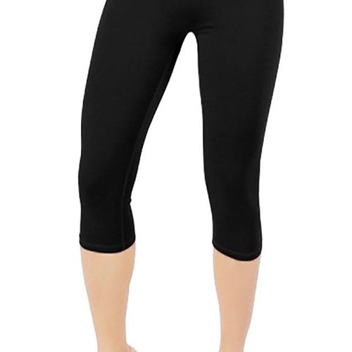 Women Cotton Spandex Capris Leggings Yoga Capris - Etsy Norway