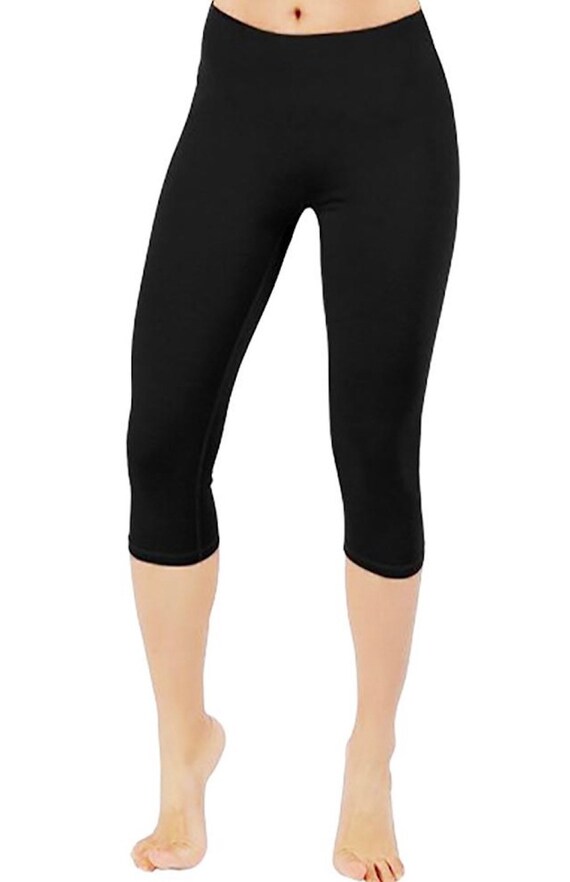 Women Cotton Spandex Capris Leggings 