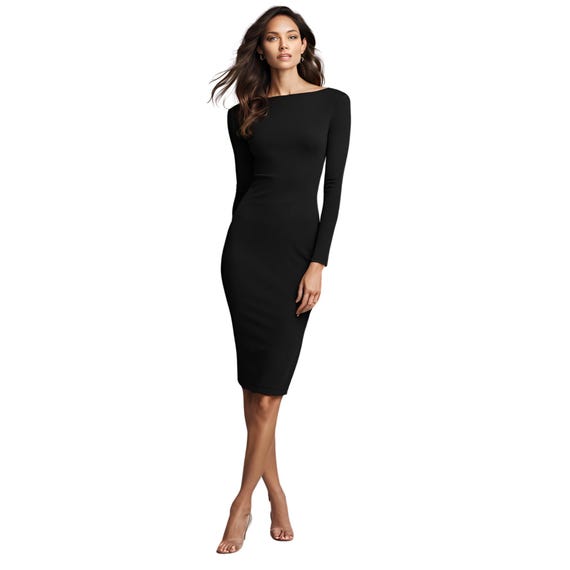 champagne maxi dress long sleeve Dress with a Slit #1410 main image 1