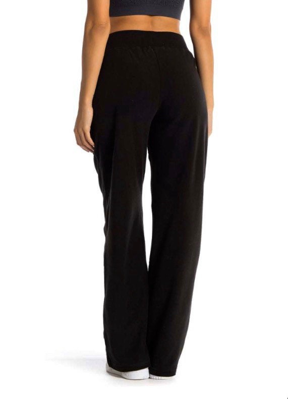 Palazzo pants women - wide leg pants - cotton blend high waist