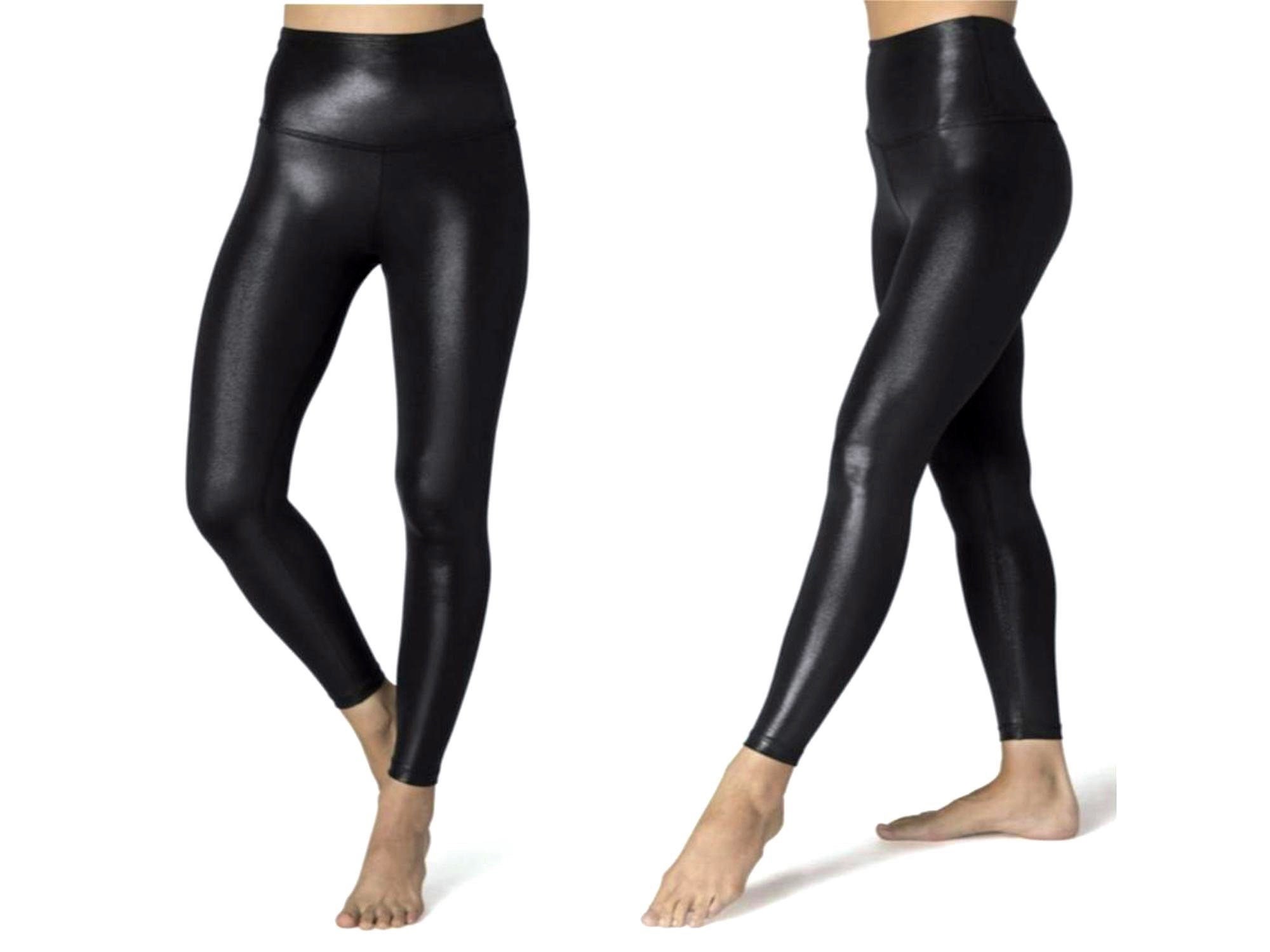 Shiny Black Yoga Pants