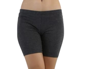 Low Rise Bike Shorts: Cotton Spandex Blend, USA Handmade