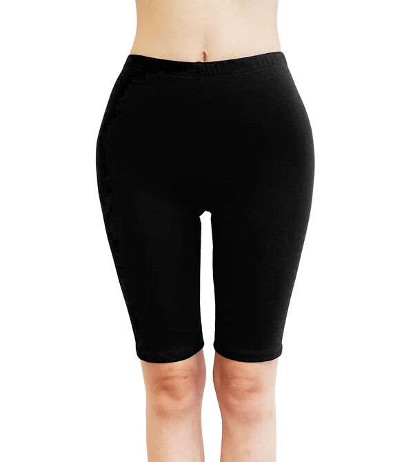 womens knee length bike shorts