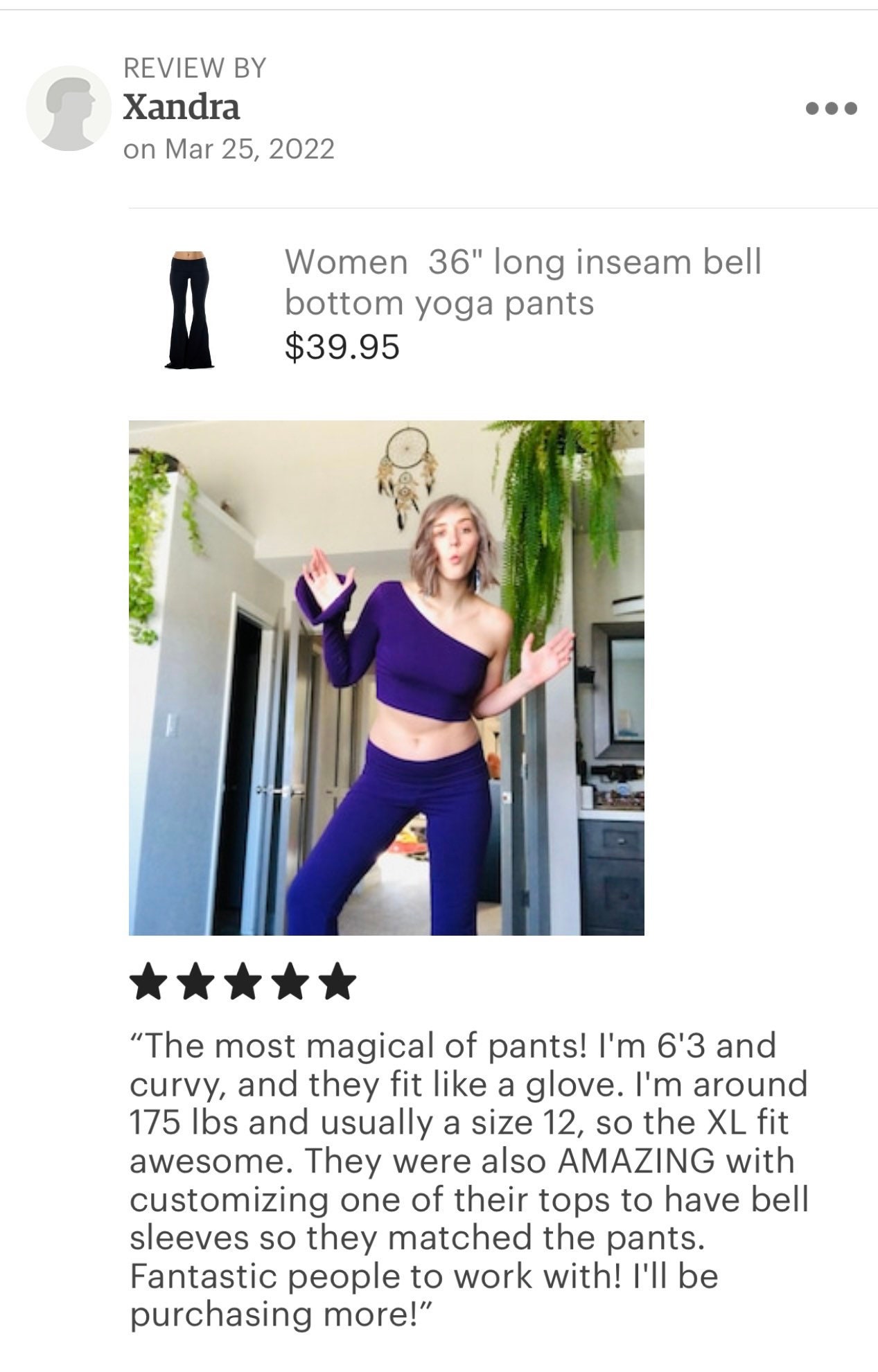 Bell Bottom Flared Pants Bell Bottom Yoga Pants Women Palazzo Pants Wide  Leg Pants 3236 Long Inseam 