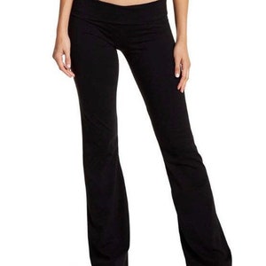 Women Low Rise Bootcut Flare Yoga Pants Flare Wide Leg Leggings Fitness ...