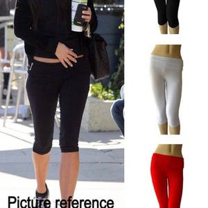 Women yoga capris leggings cropped pants high waisted yoga leggings cropped length leggings