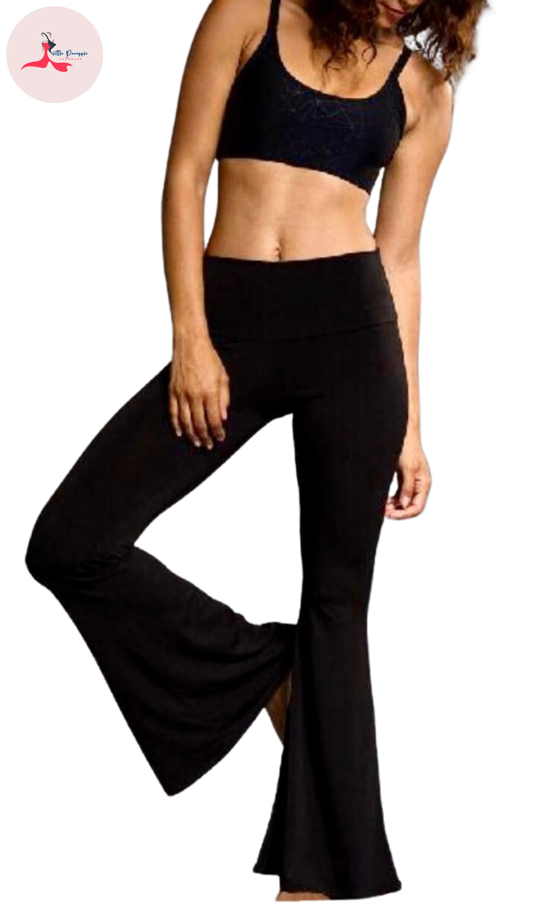 Women Cotton Bootcut Bell Bottom Pants Flare Leggings Yoga Palazzo Pants 30  Inseam & Custom Inseam -  Denmark