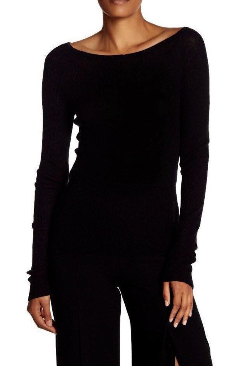 Women Long Sleeves Tunic Boatneck Top Knit Tunic Casual Tunic Boatneck Sweater Tunic Plus Size Tunic / Custom Length image 1