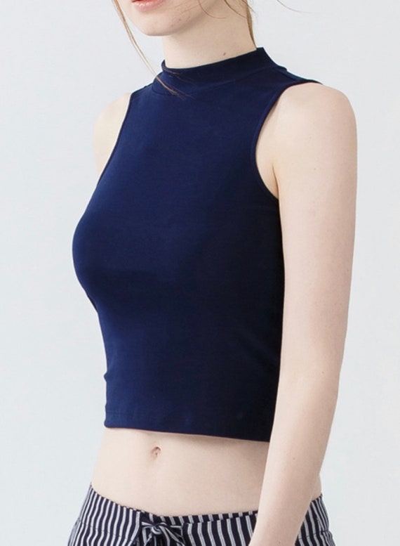 Mock neck top tee women's