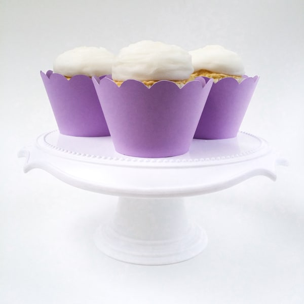 Set of 12 – Light Purple Cupcake Wrappers – Standard Sized - Ready To Ship