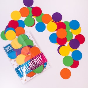150 - 1&quot; Rainbow Circles | Rainbow Confetti, Circle Confetti, Paint Party, Rainbow Birthday, Rainbow Party | 150 Piece Pack - Ready To Ship