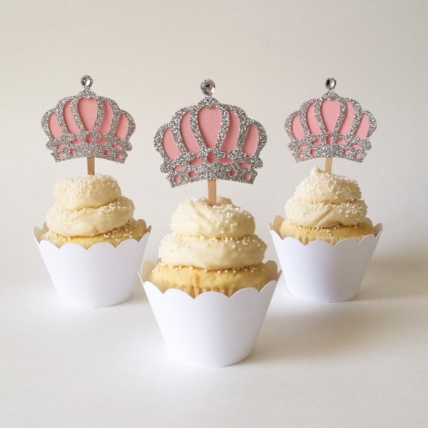 Crown Cupcake Topper Etsy