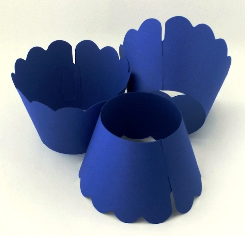 Set of 12 Royal Blue Cupcake Wrappers Standard Sized Etsy