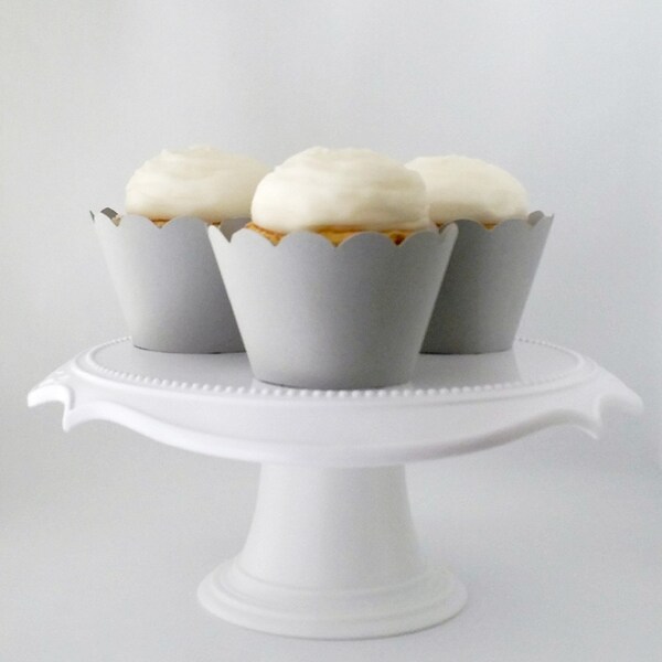 Grey Cupcake Liner Etsy