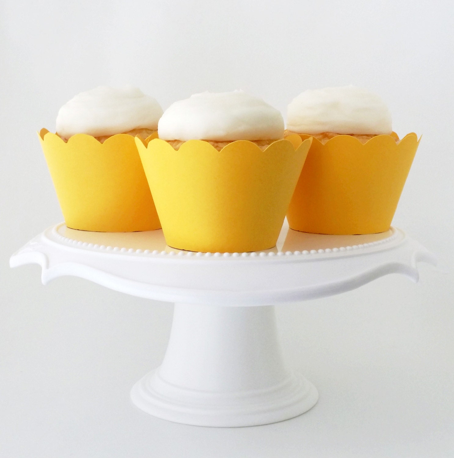 12 Goldenrod Yellow Cupcake Wrappers Standard Sized Dark Yellow Cupcake Wrappers Sunflower Wedding Set of 12 Ready To Ship