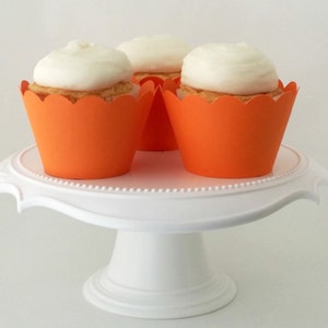 Orange Cupcake Wrappers: Standard Size, Set of 12,