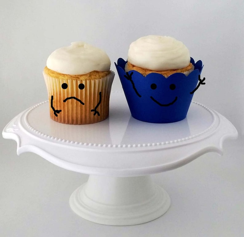 Set of 12 Royal Blue Cupcake Wrappers Standard Sized Etsy