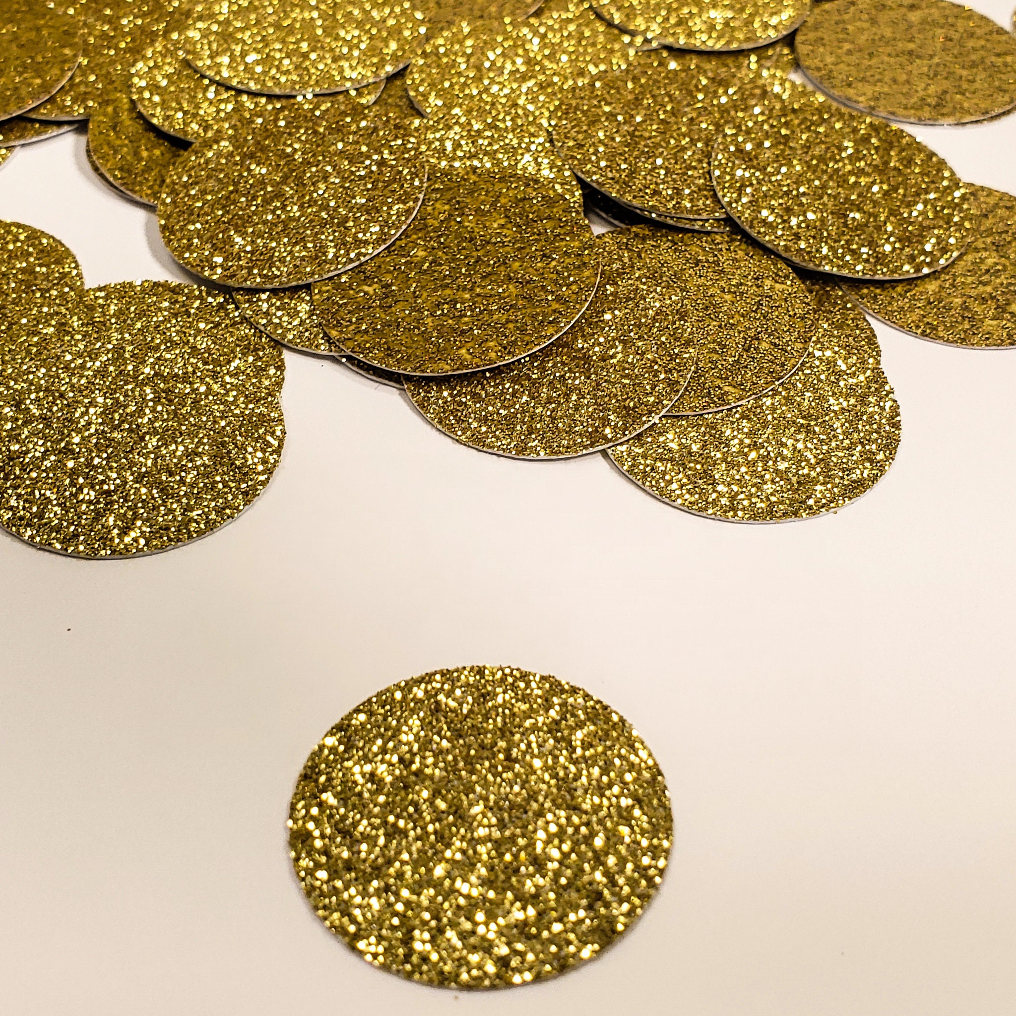 150 Piece Gold Glitter Confetti 1 Circles Gold | Etsy