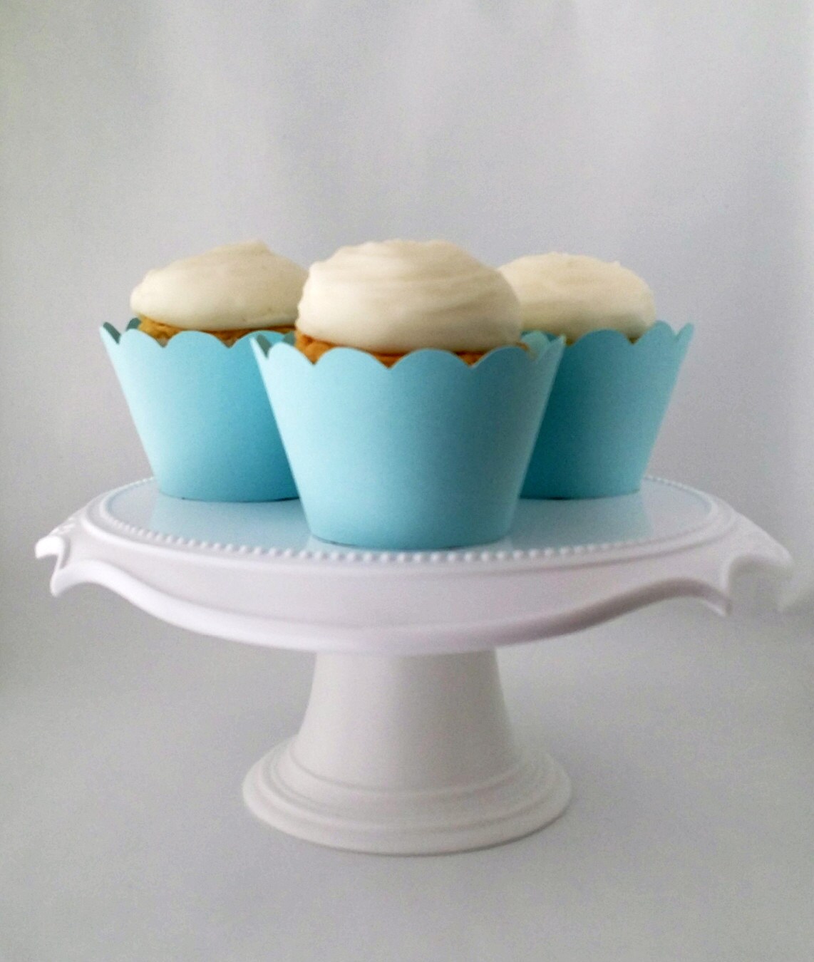 Set of 12 Light Blue Cupcake Wrappers Standard Sized Etsy