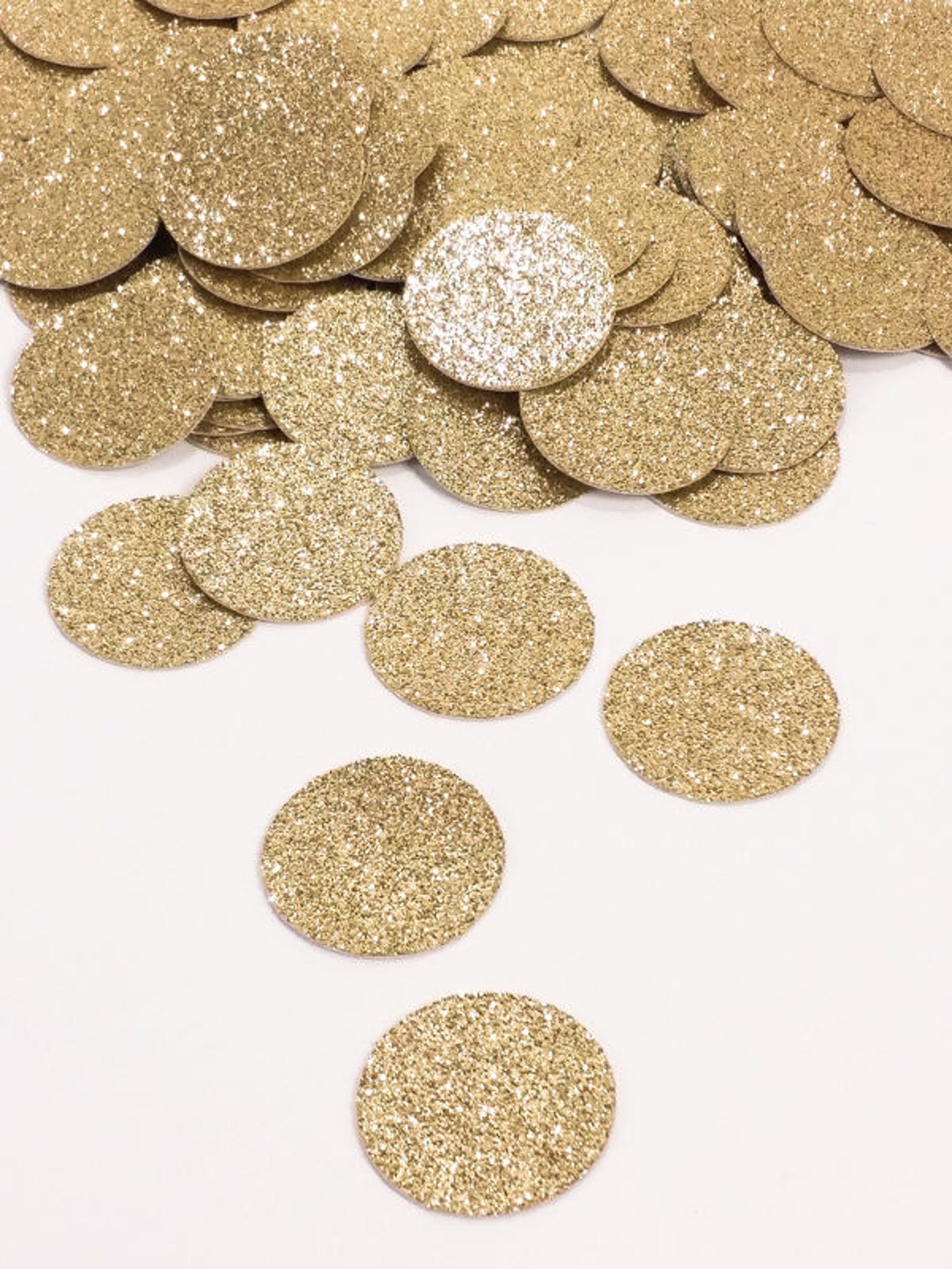 150 Piece Gold Glitter Confetti 1 Circles Gold | Etsy