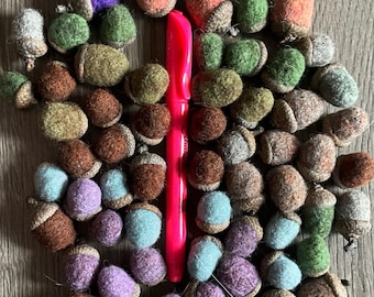 Pick Your Own - Mix & Match - Small Needle Felted Acorns