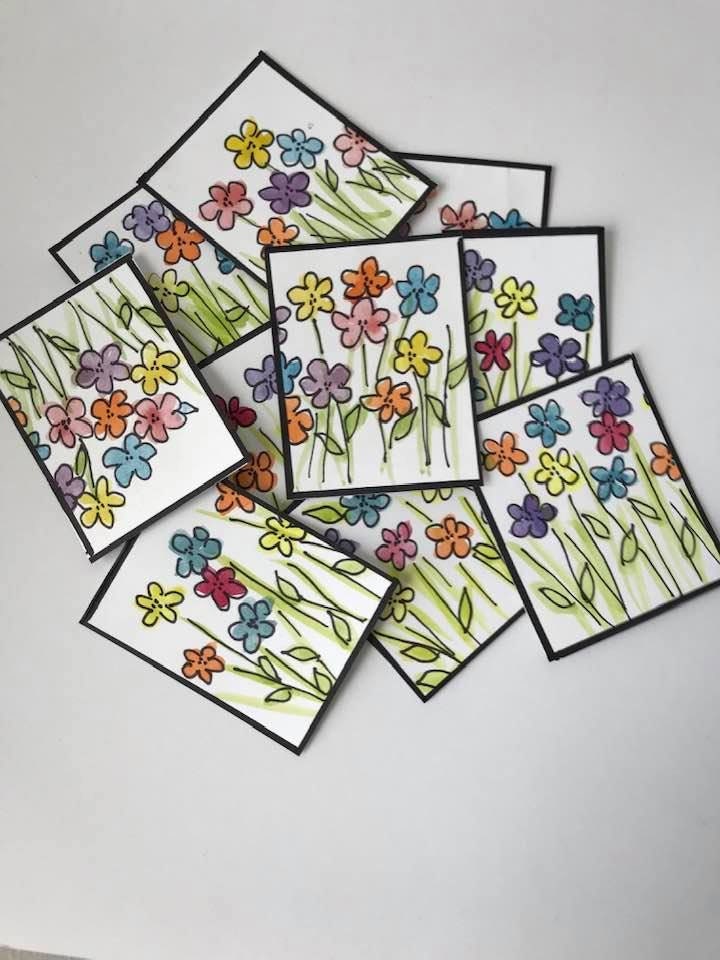 8 Watercolor Floral Handmade Notecards / Floral Greeting Cards ...