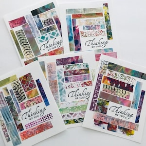 Recycled, Upcycled Handmade Notecards/  Thinking of You Cards / Notecards Set/  Upcycled  Notecards Set