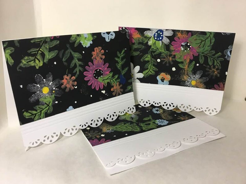 8 Handmade Floral note cards stationery set floral cards stationery gift sets unique note cards handmade stationery