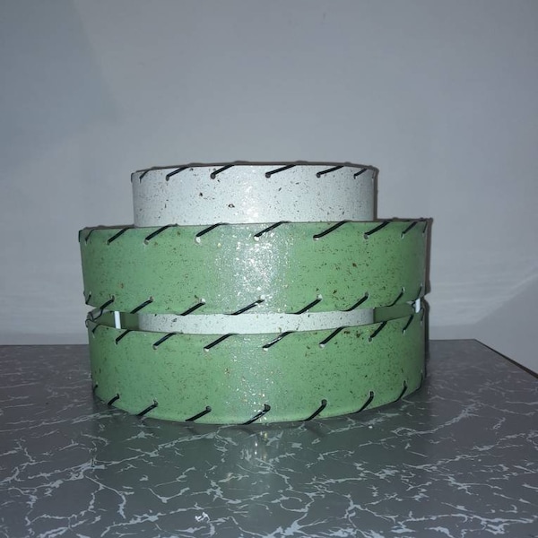 1950's Style 3 Tier Fibreglass Lamp Shade. Atomic Mid Century.