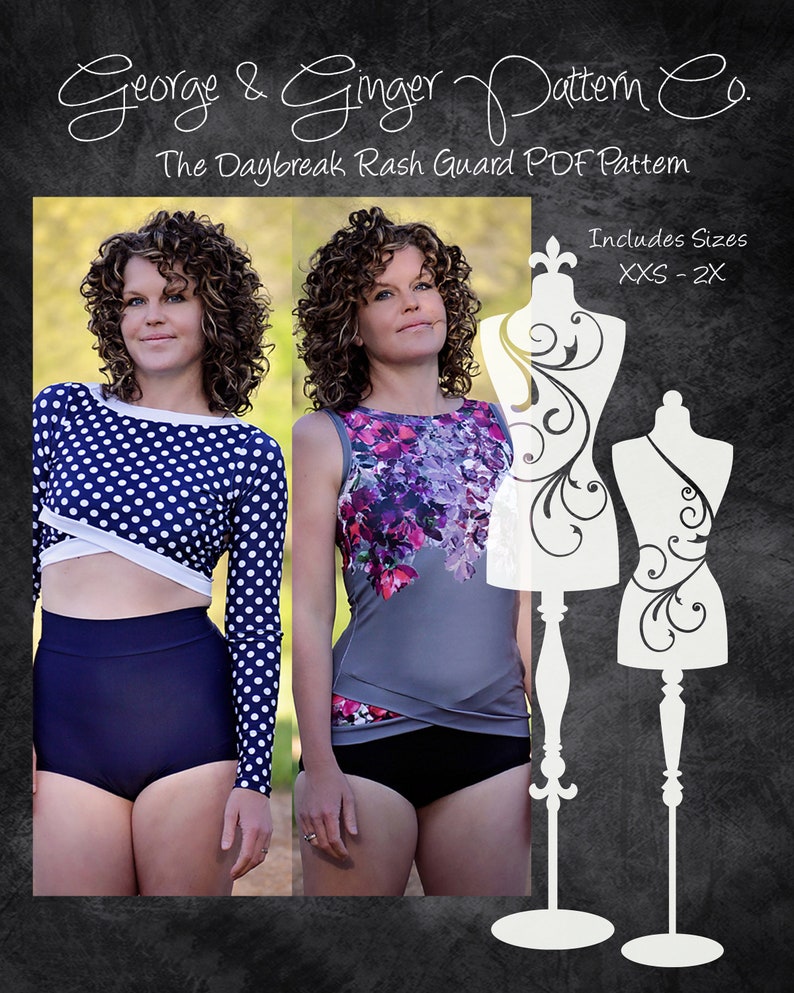 The Daybreak Rash Guard PDF Sewing Pattern Etsy