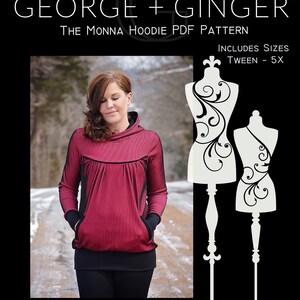 The Monna Hoodie PDF Schnittmuster