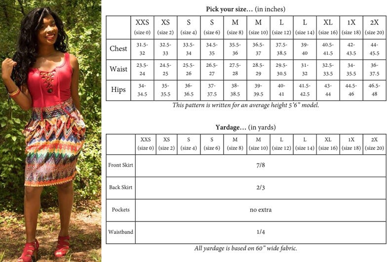 The Day Trip Skirt PDF Sewing Pattern