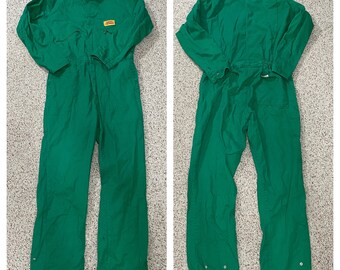 Vintage Walls Master Made Canvas Coveralls Mechanic Work Uniform Size 46 Tall