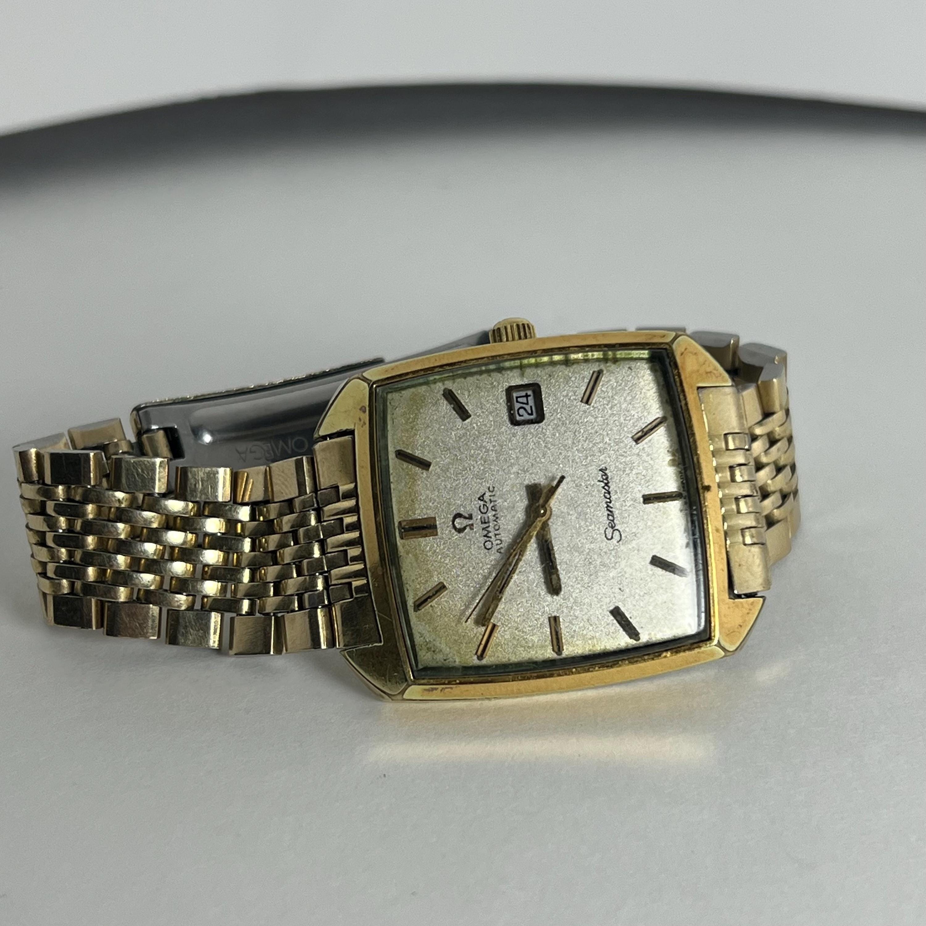 Vintage Omega Seamaster Square Face Automatic Watch Original 