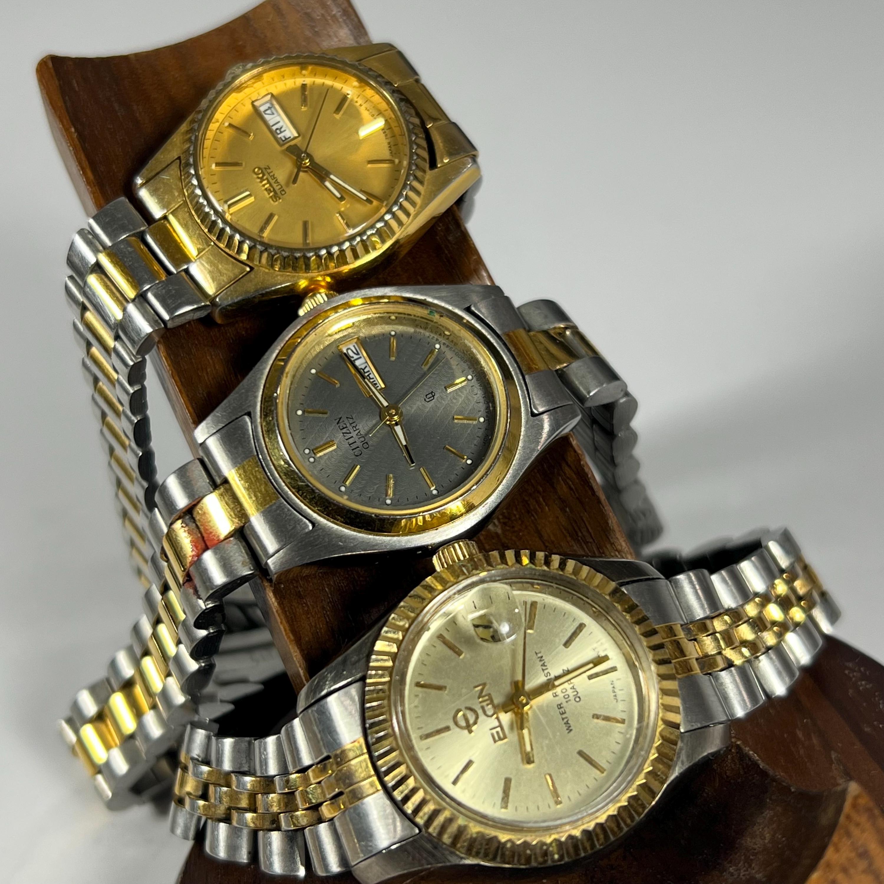 Citizen, Guess, Anne Klein, Geneva, Quartz, & Japan Movt Watches (Lot of 7). Vintage Citizen Quartz Seven Gold Plated 20409622 Japan  main image 2