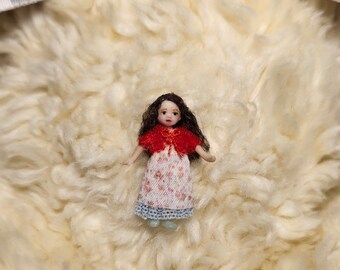 RÉSERVÉ À M. OOAK Petite maison de poupée miniature jouet poupée d'artiste sculptée à la main