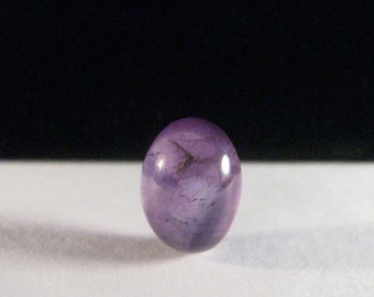 Oval Amethyst Cabochon, 7 Carat Brazilian Gemstone (14mm x 10mm)
