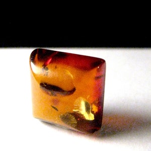 Baltic Amber Cabochon ~ Natural Amber ~ Square Amber Cabochon ~ Polished Amber ~ 12mm x 12mm x 6mm