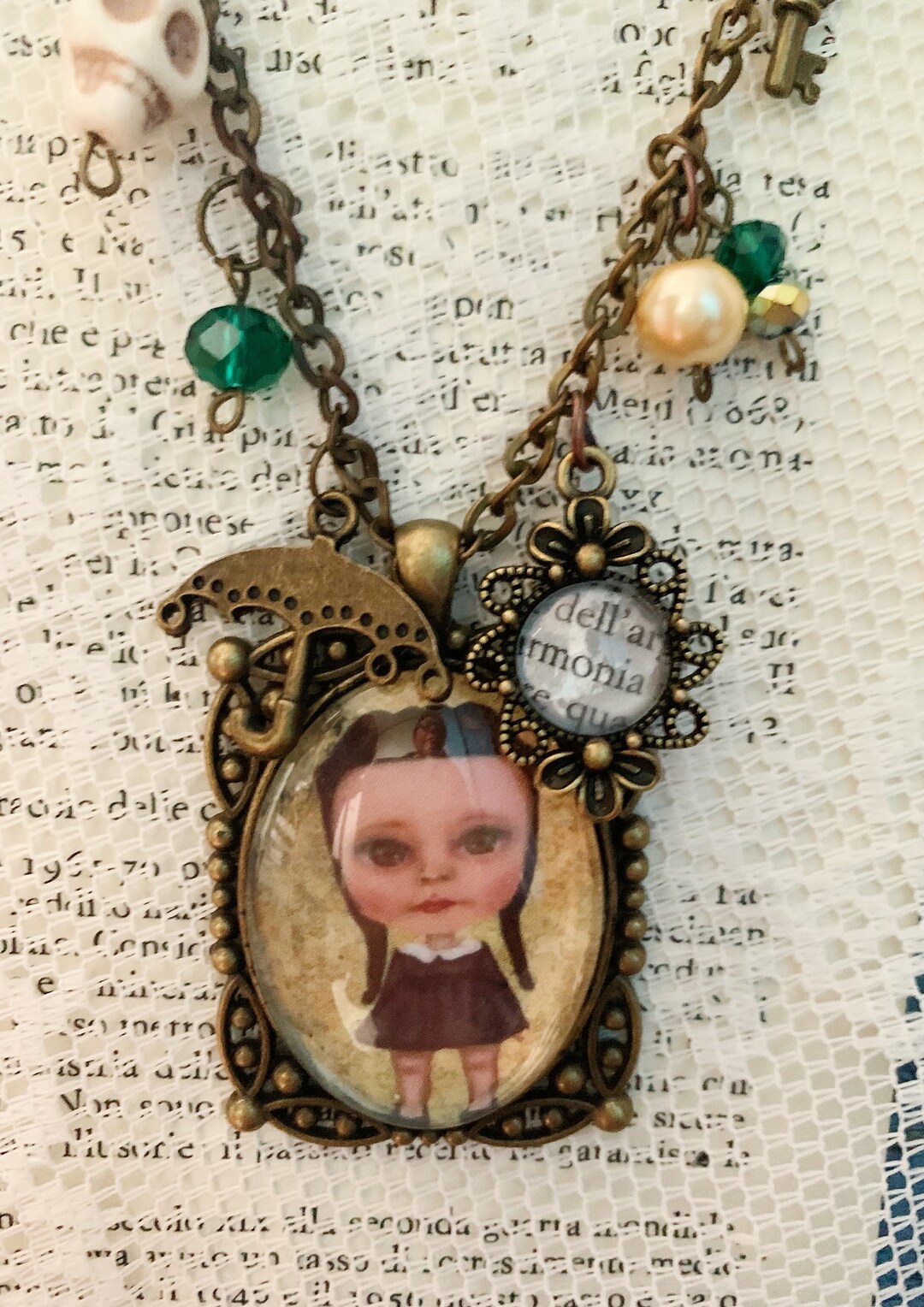 Wednesday Necklace Addams Vintage Charms Etsy
