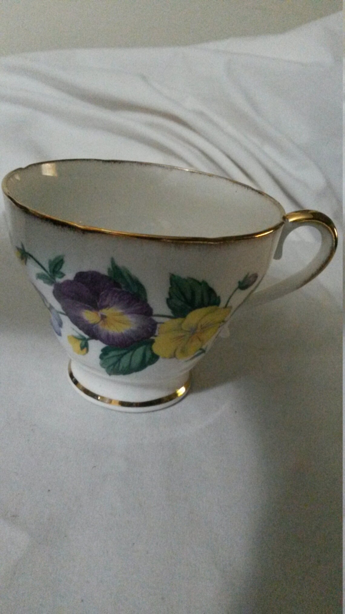 Salisbury Bone China Tea Cup and Saucer, Made in England, Tea Party
