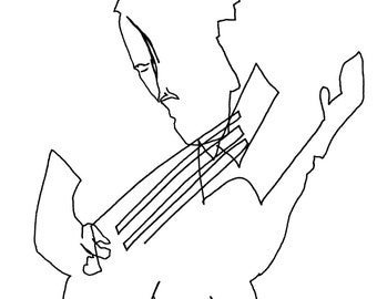 Bob Marley, Redemption Song Blind Contour
